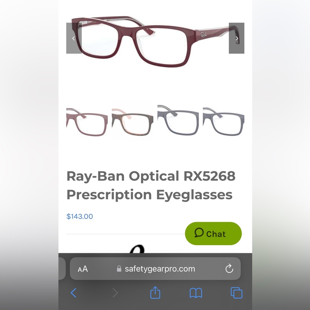 Ray Ban unisex Red/Burgandy Frames Readers Style RB 5268 with case - Picture 8 of 8